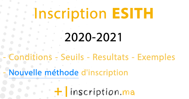 inscription concours ESITH 2020