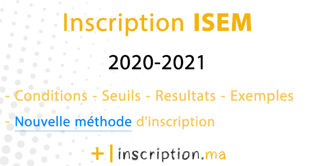 inscription concours ISEM 2020-2021